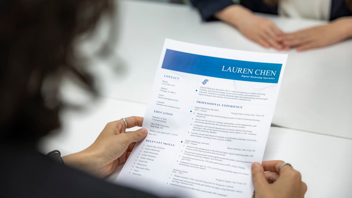 How Online Certifications Actually Impact Your Resume in 2026 Closeup of resume being reviewed during job interview - how online certifications impact your resume in 2026. Photo by Resume Genius on Unsplash