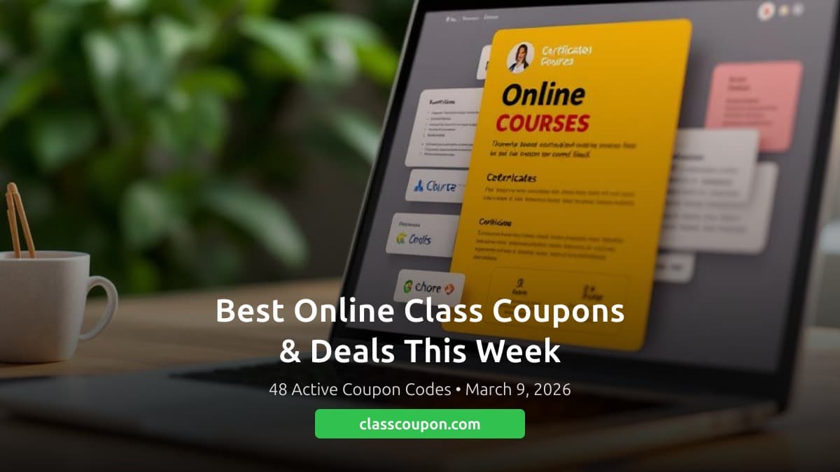 Best Online Class Coupons & Deals — Week of March 9, 2026 Best online class coupons and deals for the week of March 9, 2026