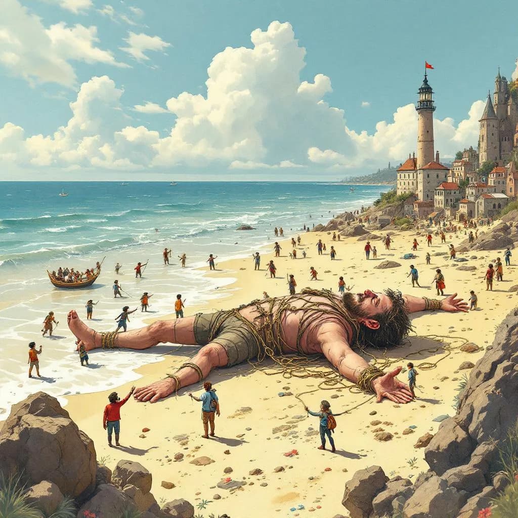 Gulliver’s Travels by Jonathan Swift - a satirical adventure through fantastical lands of miniature people and giants