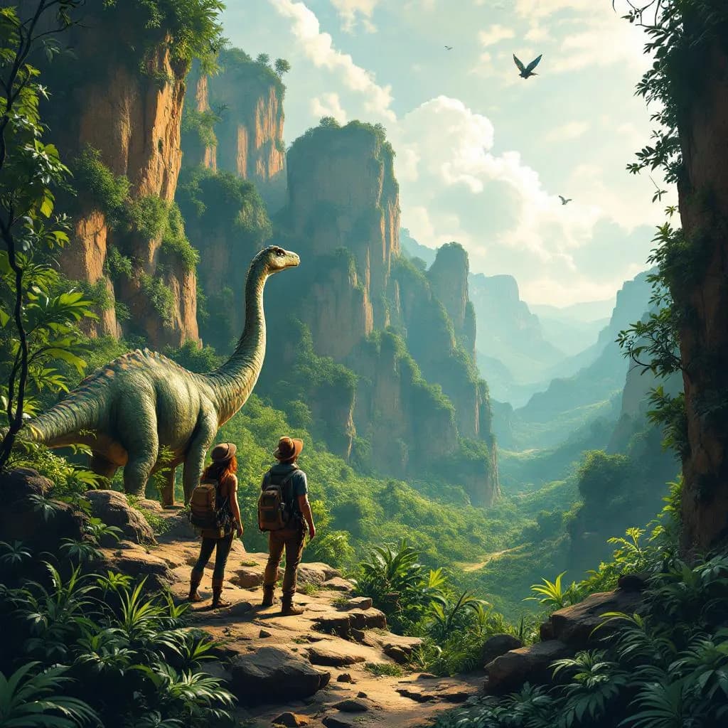 The Lost World by Arthur Conan Doyle - a prehistoric adventure on a South American plateau with dinosaurs
