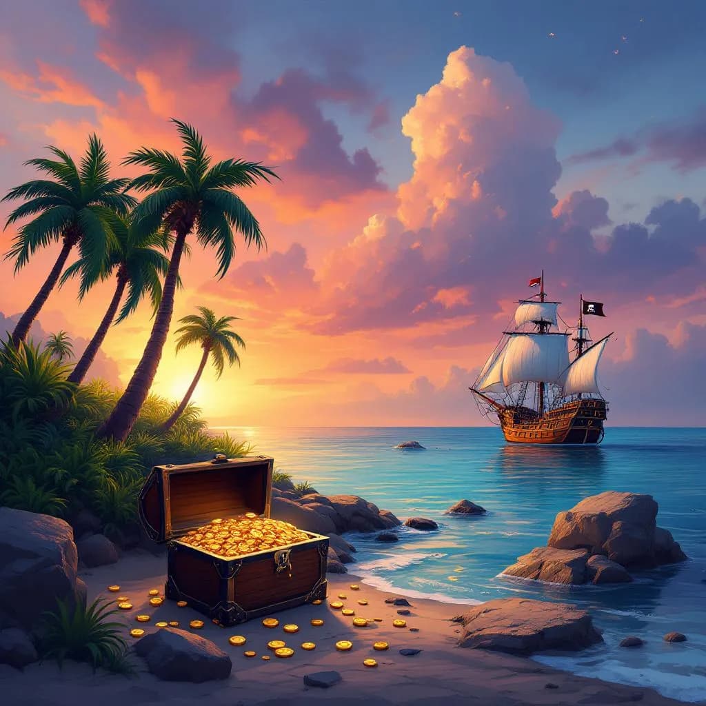 Treasure Island by R.L. Stevenson - a pirate adventure with treasure maps and the legendary Long John Silver