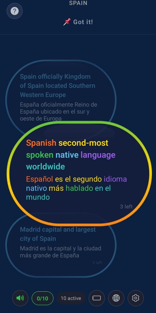 Speed Learning app
