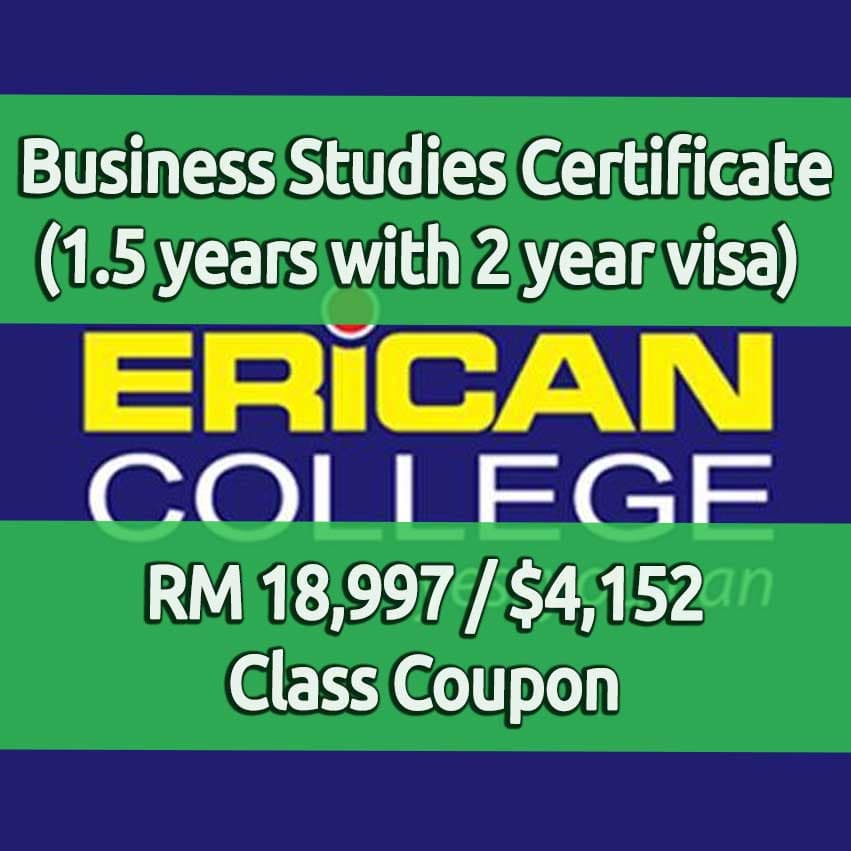 Erican College Business Certificate for 4,152 USD