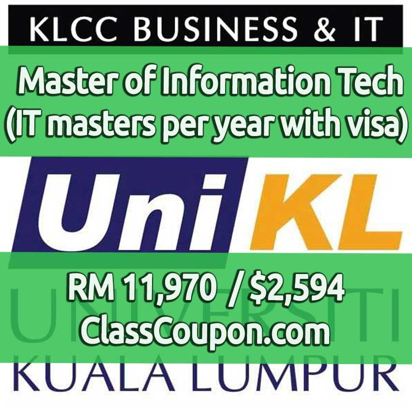Master of Information Technology for RM 11,970 Per Year