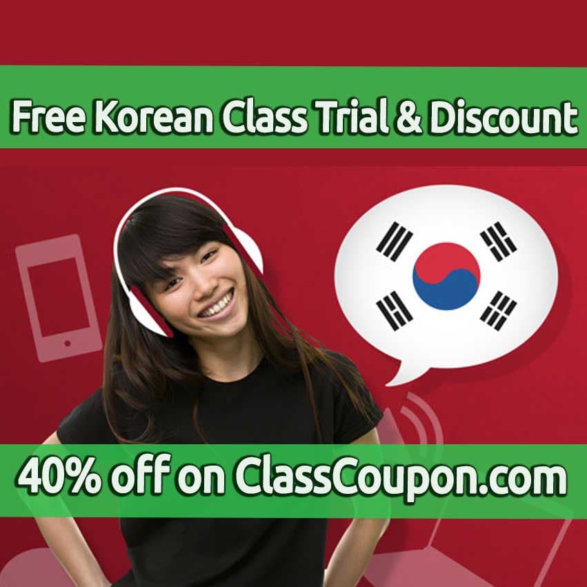 Korean Class 101 Free Trial and 40% Discount