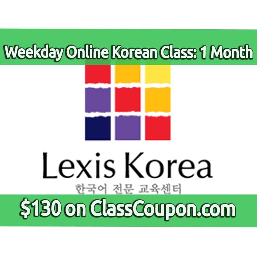 Weekday Online Live Korean Classes for 1 Month