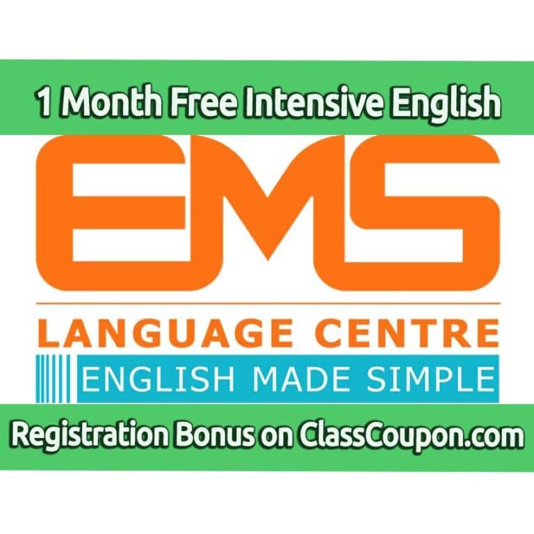 1 Month Free of Intensive English with 5 Month Registration at EMS