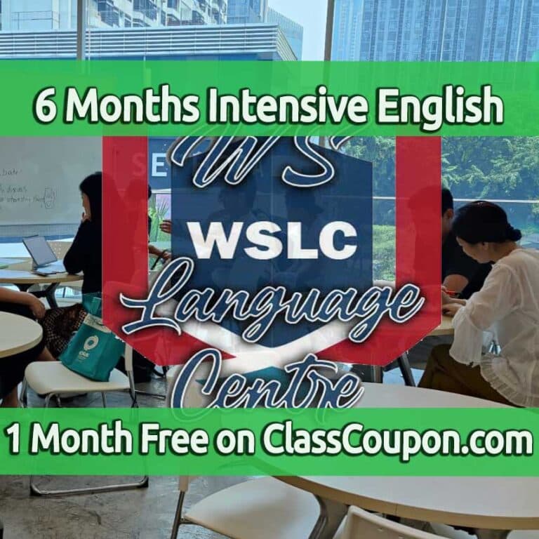 1 Month FREE with 5 Months Registration: Intensive English Program (IEP) at WS Language Centre