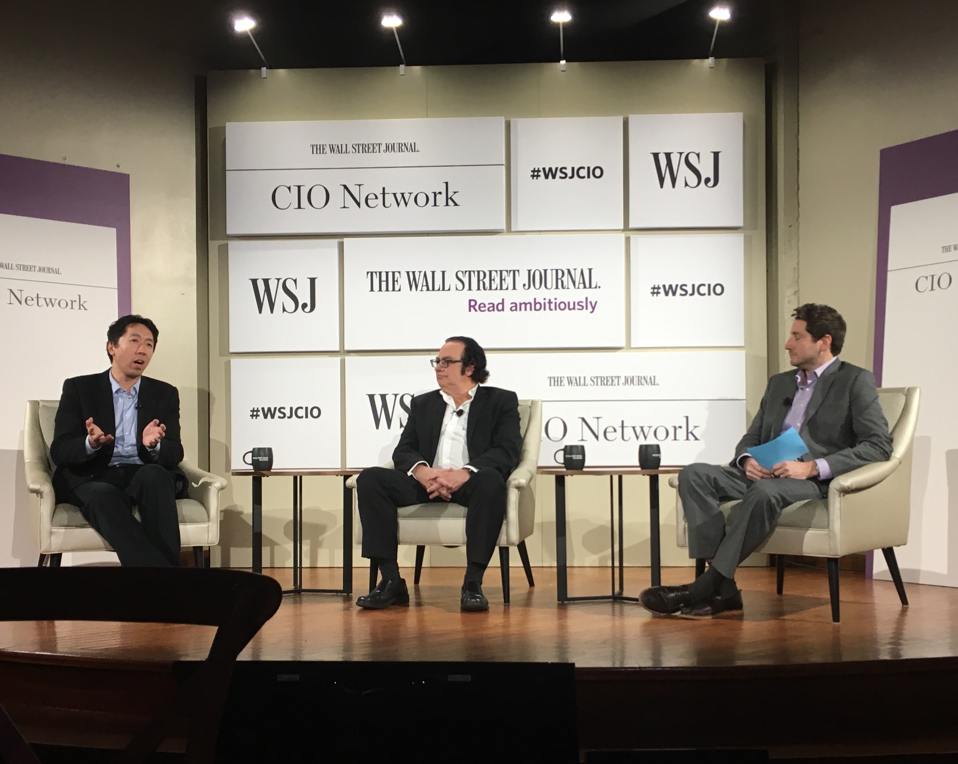 Andrew Ng, AI researcher and educator, speaking at a WSJ event on AI