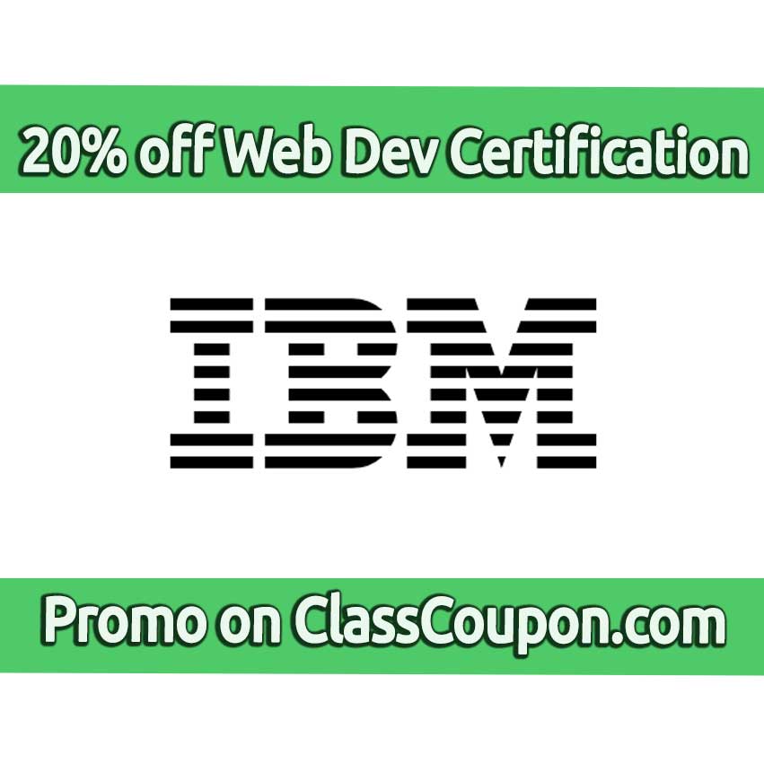 Get 20% off a web development certifcation from IBM on ClassCoupon